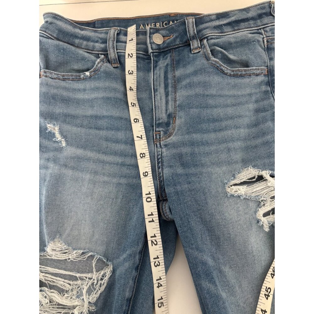 AE Jeggings 8 Next Level Stretch Distressed High Rise Festival Grunge Streetwear - Picture 8 of 16